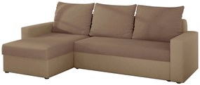 Γωνιακός καναπές Luno-Καφέ – Μπεζ - 237.00Χ150.00Χ90.00cm