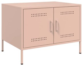 vidaXL Τραπεζάκι Σαλονιού Ροζ 68x50x50,5 εκ. από Ατσάλι