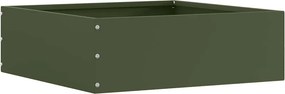 vidaXL Περίγραμμα γκαζόν 6 τμχ. 40 x 40 x 13 cm Ατσάλι Λαδί