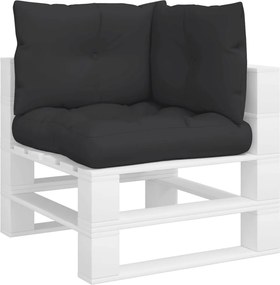 vidaXL Μαξιλάρια Παλέτας 3 τεμ. Μαύρα Υφασμάτινα