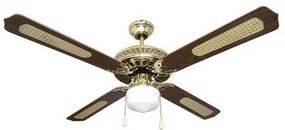 Eurolamp Ανεμιστήρας Οροφής 70W Με Φως Φ130cm Καφέ-Χρυσό 147-29001