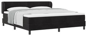 vidaXL Κρεβάτι με Στρώμα Μαύρο 180x200 εκ. Βελούδο