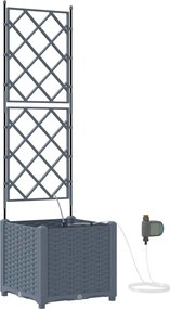 vidaXL Γλάστρα Κήπου 2 pcs Ανοιχτό Γκρι Ατσάλι