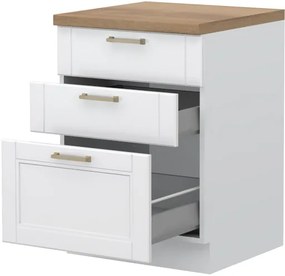 Επιδαπέδιο ντουλάπι Tahoma R-60-3MBOX-Λευκό ματ - 60.00Χ60.00Χ88.00cm