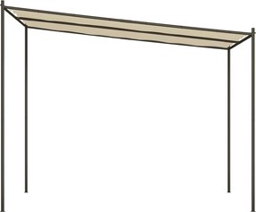 vidaXL Κιόσκι Μπεζ 3x3 μ. 180 γρ/μ² από Ύφασμα και Ατσάλι
