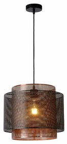 Φωτιστικό Κρεμαστό Lucide 02404-01-30 ORRIN Μαύρο Ματ (Black Mat)|Χαλκός Ματ Χρώμα (Copper Coloured)