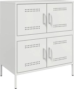 vidaXL Μπουφές Λευκός 68x39x79 εκ. από Ατσάλι