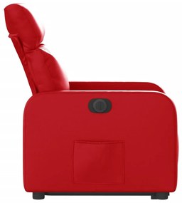 Πολυθρόνα Ηλεκ.Ανακλινόμενη με Ανύψωση απόΣυνθετικό Δέρμα - Κόκκινο