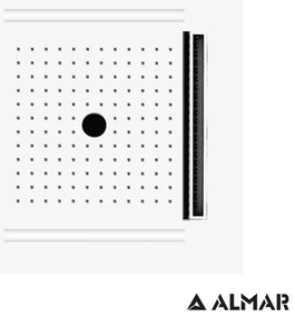 Almar White Matt PVD Κεφαλή Χρωματοθεραπείας εντοιχισμού οροφής 3 ροών E044259-300