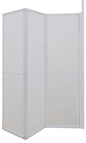 Διαχωριστικό Μπάνιου Επιτοίχιο Σχήμα L 70x120x137εκ 4 Πτυσσόμενα Πάνελ