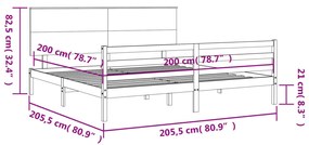 ΠΛΑΙΣΙΟ ΚΡΕΒΑΤΙΟΥ ΜΕ ΚΕΦΑΛΑΡΙ ΜΑΥΡΟ 200X200 ΕΚ. ΜΑΣΙΦ ΞΥΛΟ 3195245