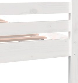 vidaXL Πλαίσιο Κρεβατιού Λευκό 100 x 200 εκ. από Μασίφ Ξύλο