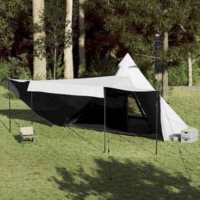 vidaXL Σκηνή Οικογενειακή Tipi 8 Ατ. Αδιάβροχη Λευκή Ύφασμα Συσκότισης