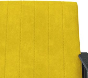 vidaXL Πολυθρόνα Κίτρινο 59 x 75 x 78 εκ Βελούδο