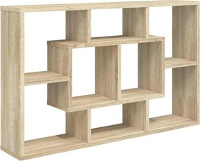 vidaXL Ραφιέρα Τοίχου Sonoma Δρυς 85x16x52,5 εκ. Επεξεργασμένο Ξύλο