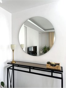 Stewehome Στρογγυλός καθρέφτης χωρίς πλαίσιο 80 cm Λευκό 77x1.5x1.5 cm