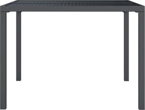 vidaXL Τραπέζι Κήπου Ανθρακί 100x100x72 εκ. Ατσάλινο