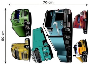 Διακοσμητικά αυτοκόλλητα τοίχου φορτηγά - 50x70