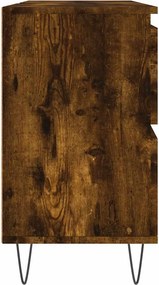 vidaXL Ντουλάπι Μπάνιου Καπνιστή Δρυς 80 x 33 x 60 εκ. Επεξεργ. Ξύλο
