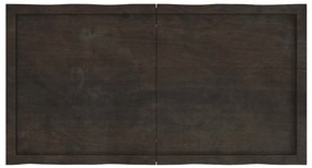vidaXL Επιφ Τραπεζιού Αν Καφέ 120x60x(2-6)εκ.Ακατέργ. Μασίφ Ξύλο Δρυός