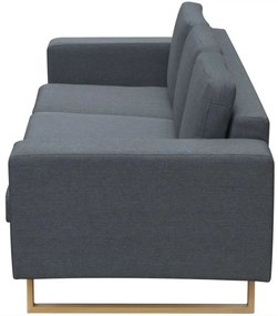 vidaXL Σετ Καναπέ Διθέσιος και Τριθέσιος Σκούρο Γκρι