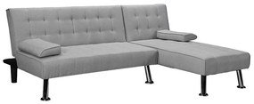 Intrahome Γωνιακός καναπές-κρεβάτι αναστρέψιμος Brisk Intrahome γκρι ύφασμα 200x146x75εκ | SKU: INTRAPA-146111170