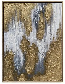 Κάδρο Ποτάμι 755-12130 60x80x3.5cm White-Gold Estheti Home Κάθετοι Καμβάς
