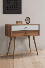 Συρταριέρα Καρυδί / Λευκό RUZABUS 80x36x50