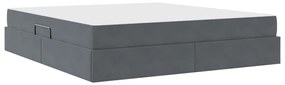 vidaXL Κρεβάτι με αποθηκευτικό χώρο και στρώμα με στρώμα Σκούρο Γκρι
