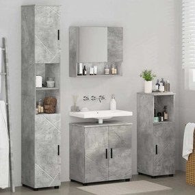 vidaXL Σετ Επίπλων Μπάνιου 4 pcs Γκρι σκυροδέματος 61 x 35 x 64 εκ.