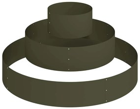 vidaXL Γλάστρα Κήπου Λαδί 120 x 120 x 20 εκ. Ατσάλι