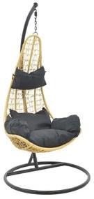 Κούνια Κήπου Soleil Κρεμαστή 135-000024 103x83x200 Natural-Black