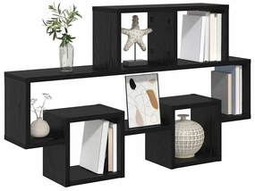 vidaXL Ράφι Τοίχου Μαύρη δρυς 82 x 15 x 51 εκ Επεξεργασμένο ξύλο