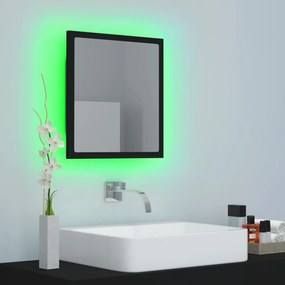 Καθρέφτης Μπάνιου με LED Μαύρος 40 x 8,5 x 37 εκ. Ακρυλικός - Μαύρο
