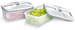 Σετ 2 κουτιών κενού για φαγητό Severin ZB 3620, 750 ml, BPA Free, FoodSave, Διαφανές/λευκό
