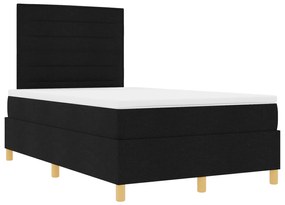 vidaXL Κρεβάτι με Σπαστή Βάση Μαύρο 120x200 εκ. Υφασμάτινο