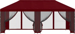 vidaXL Κιόσκι με Πλαϊνές Τοίχους 6 x 3 m Μπορντό