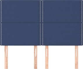 vidaXL Κεφαλάρι Μπλε 144x5x118/128 εκ. Ύφασμα