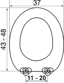 Elvit Universal Noce 0129 MDF - Κάλυμμα Λεκάνης