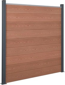 vidaXL Σετ Πάνελ Περίφραξης Καφέ 180 x 186 εκ. από WPC