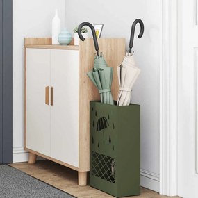 vidaXL Βάση ομπρέλας βροχής Λαδί 28 x 12 x 41 εκ Ατσάλι