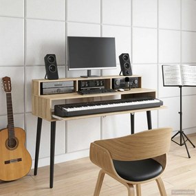 vidaXL Γραφείο Στούντιο Sonoma Δρυς 130 x 42,5 x 36 εκ