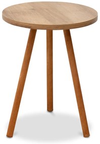 Βοηθητικό τραπεζάκι Roma Megapap από μελαμίνη χρώμα pine oak 33,5x33,5x46εκ.-GP022-0026,6