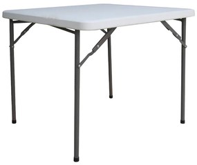 Τραπέζι catering Comfort pakoworld πτυσσόμενο σε λευκή απόχρωση 80x80x74εκ (1 τεμάχια)