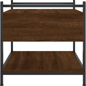 vidaXL Τραπεζάκι Σαλονιού Καφέ Δρυς 50x50x50εκ. από Επεξεργασμ. Ξύλο