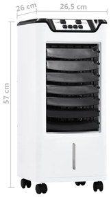 Air Cooler Φορητό 3 σε 1 Υγραντήρας, Ιονιστής 60 W - Λευκό