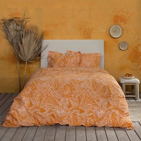 Σεντόνια Arbust Με Λάστιχο (Σετ 4τμχ) Deep Orange Nima King Size 180x232cm 100% Cotton Satin
