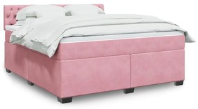 ΚΡΕΒΑΤΙ BOXSPRING ΜΕ ΣΤΡΩΜΑ ΡΟΖ 180X200 ΕΚ. ΒΕΛΟΥΔΙΝΟ 3286389