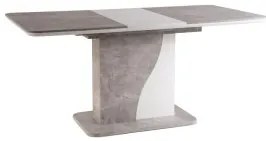 TABLE SYRIUSZ GRAY (CONCRETE EFFECT) / WHITE MATT 120 (160) X80 IN DIOMMI SYRIUSZSZBM120IN