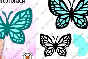 Σετ των 2 Intra απο ξύλο plywood 3mm-4mm πάχος 3D Butterfly , Κοπή χαρτιού με πεταλούδα Δίασταση 3600x3600 cm INTRAFABR-95989225
